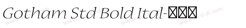 Gotham Std Bold Ital字体转换